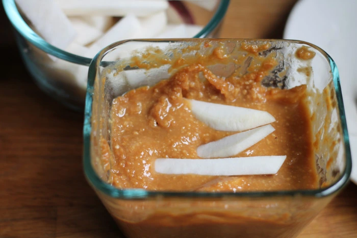 marinera av grönsaker med miso zuke