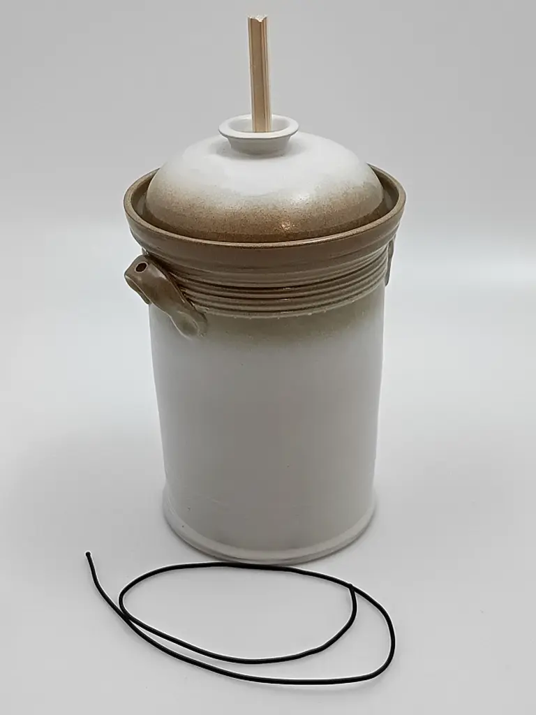 Syrningskruka 2,5l snabb vitbrun kimchi kärl.webp