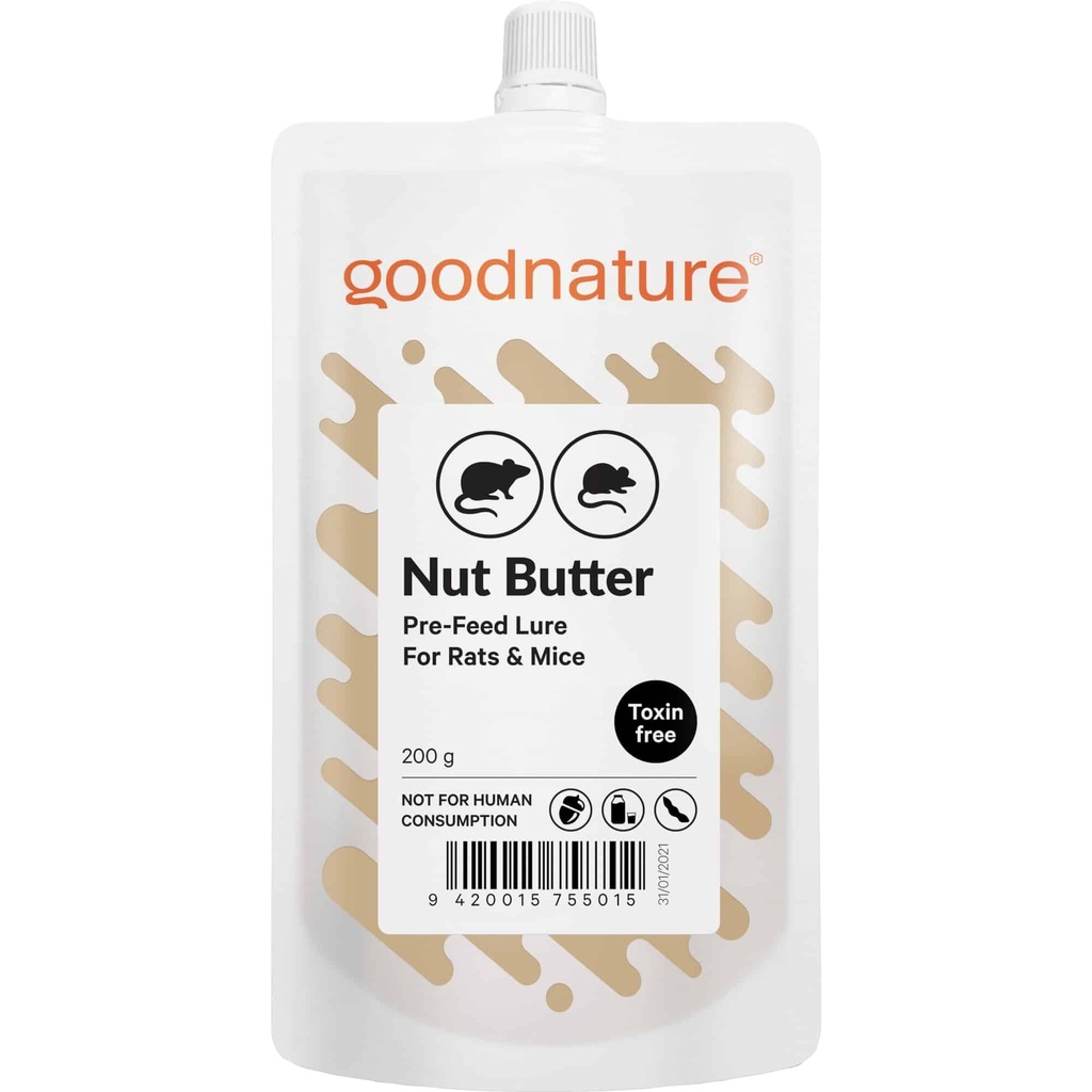[GOODNATURElockbete-nötssmör] Rats and mice attractant nut butter non-toxic bait 200 grams