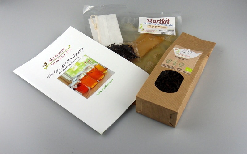 [SKkombucha-rooibos-svartte]  Kombucha startkit inkl. rooibos och svart te