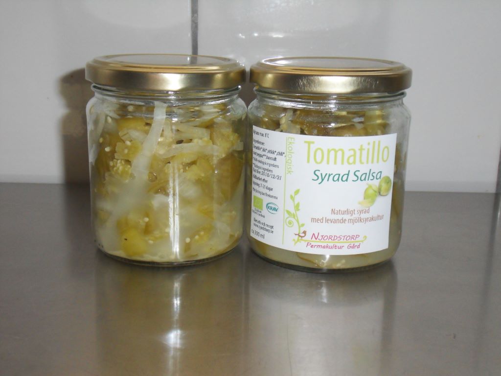 [SYRAtomatillo] Tomatillo mjölksyrad salsa