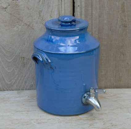[KRUKAkombucha4ltrBlå] Kombucha container 4 litres with stainless steel tap Blue