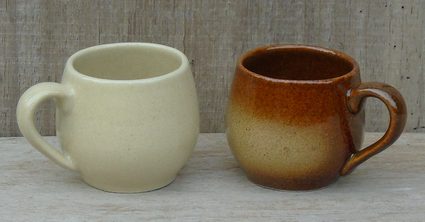 [KERAmugCremeBrun] Ceramic mug Canada cream/brown