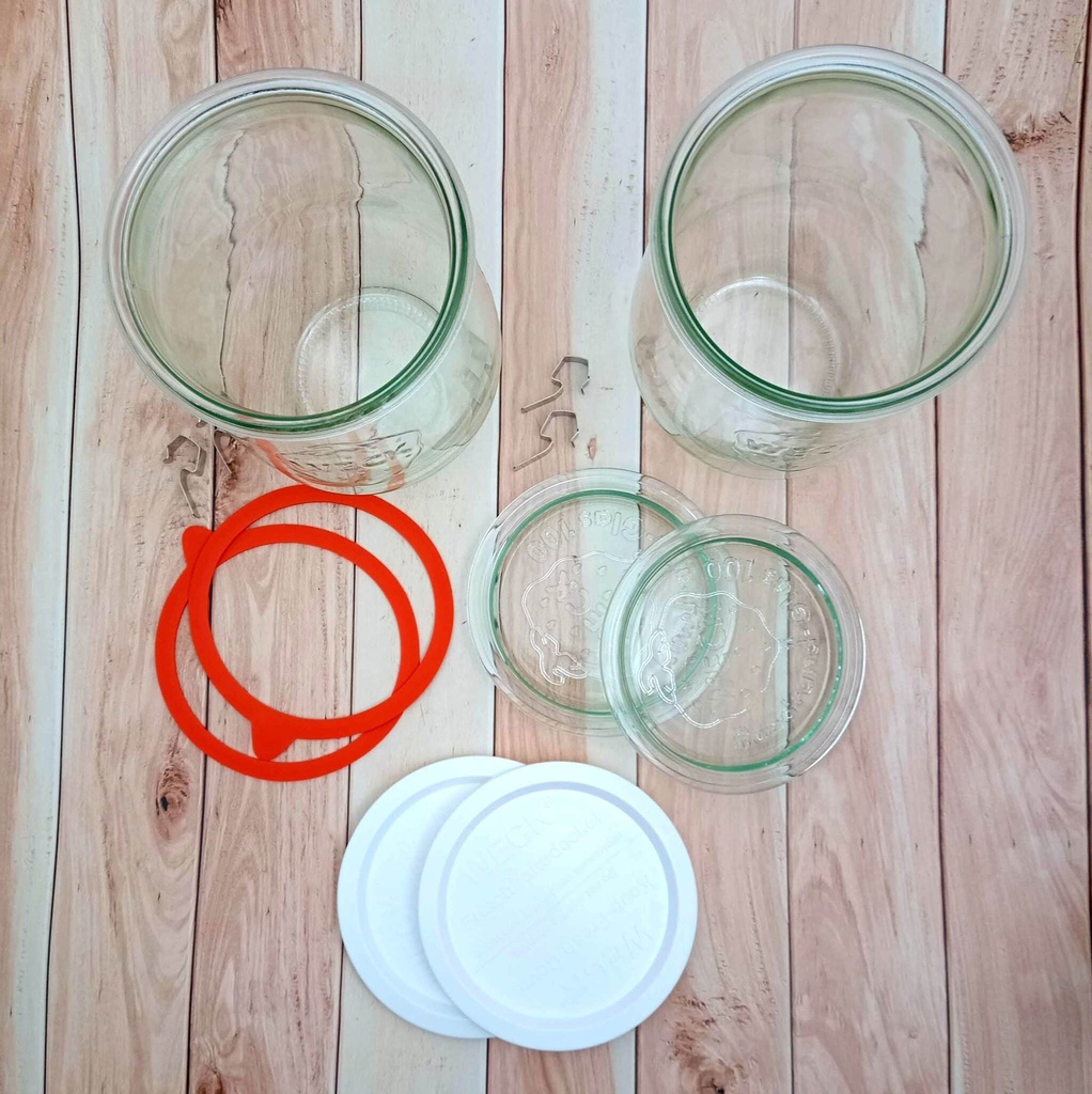 Starter kit Kefir Large organic including Weck jar system