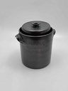 Sauerkraut jar 4L - Sauerkraut container straight model black