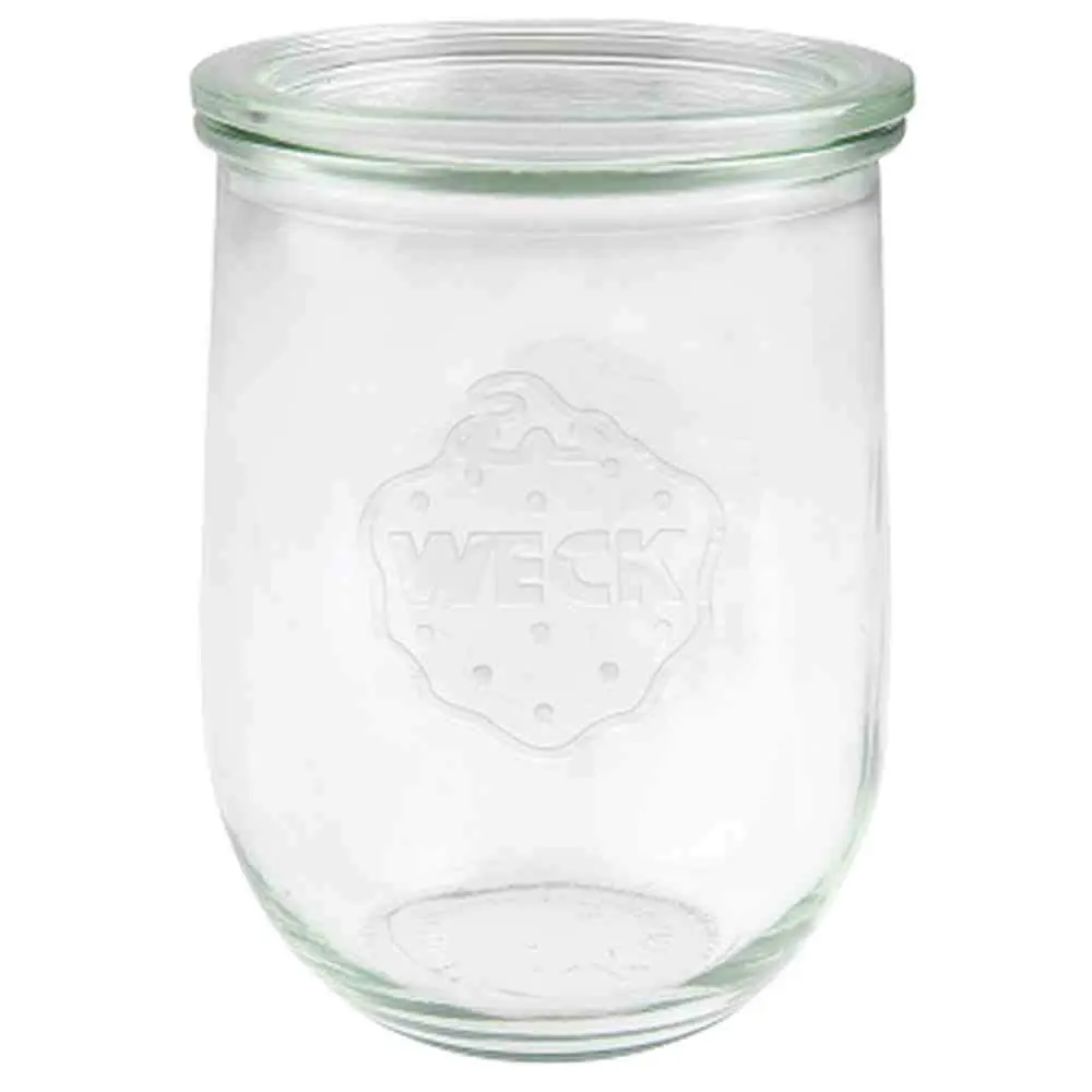 Weck 1 liter typ Tulp form konservingsburk glas med lock