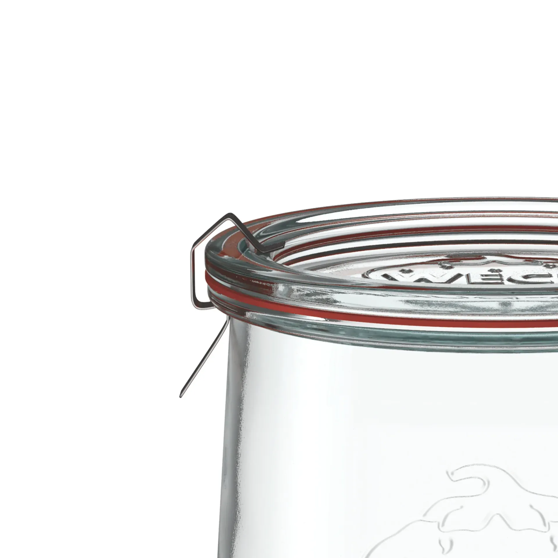Weck 1 liter typ Tulp form konservingsburk glas med lock