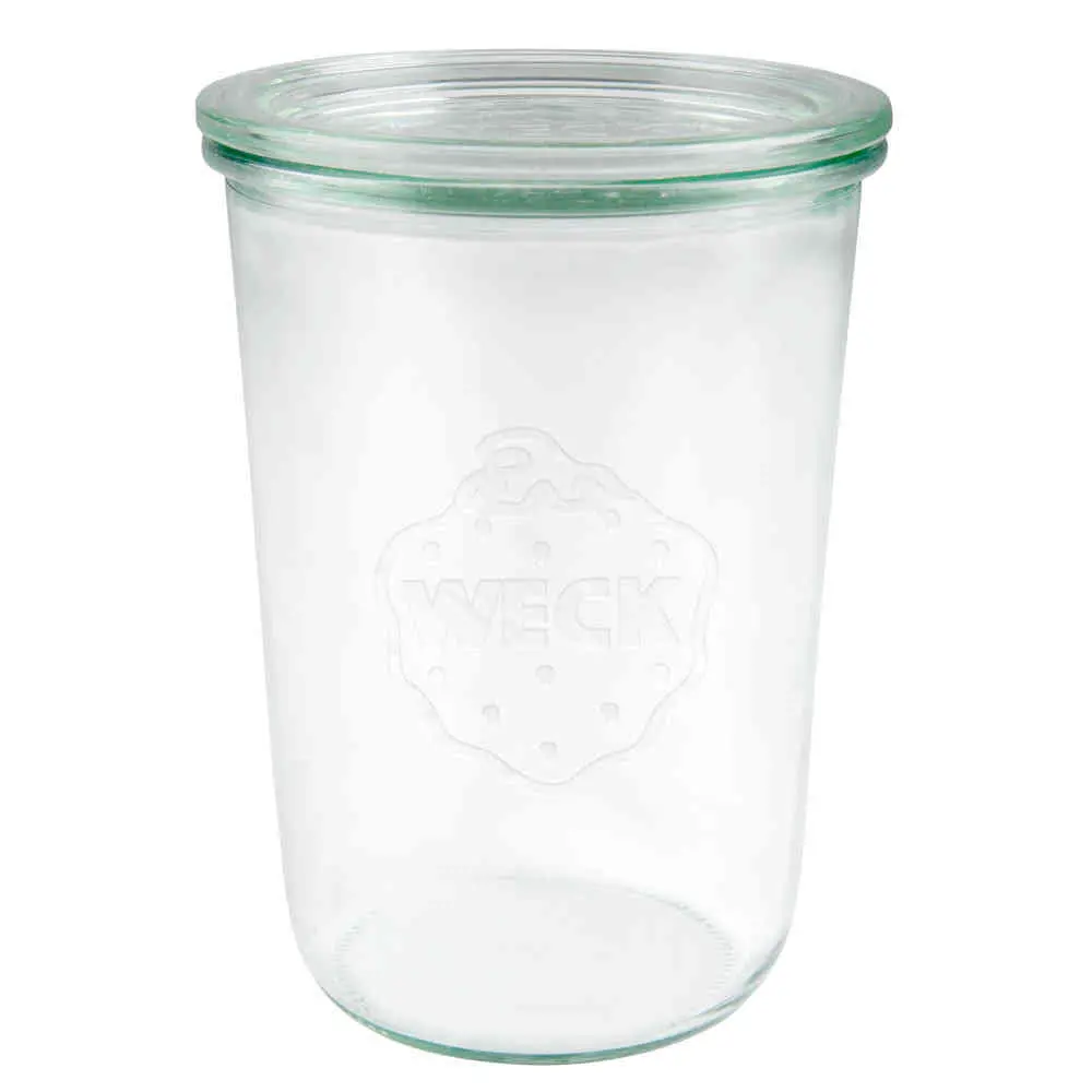 [WK743] Weck 3/4 liter typ Mold konservingsburk glas och lock (utan ring/clips)