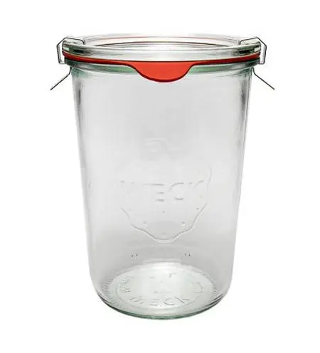 Weck 3/4 liter typ Mold konservingsburk glas och lock