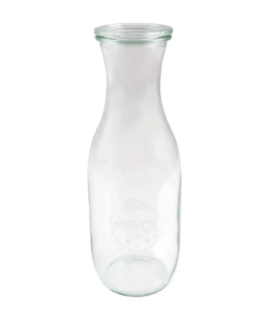 [WK766] Weck 1 liter typ Saft konservingsburk glas och lock (without ring/clips)