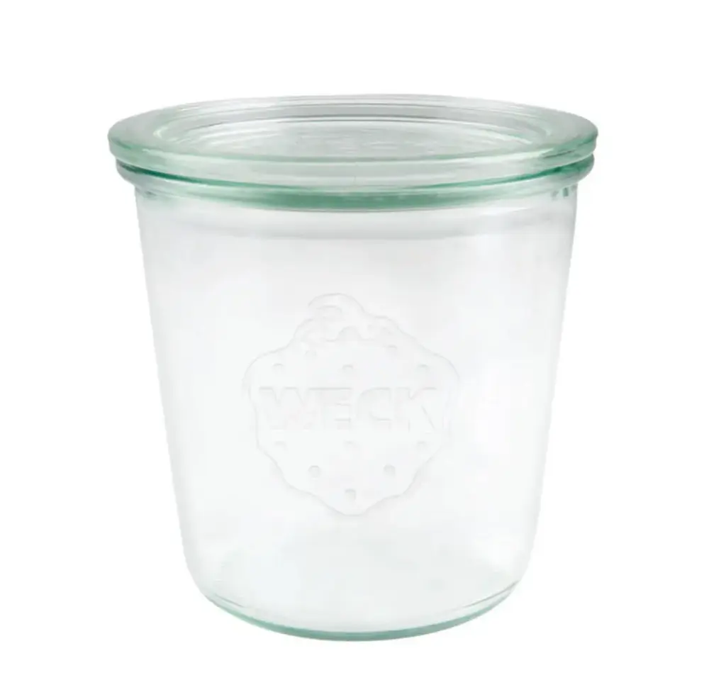 Weck 1/2 liter typ Mold konservingsburk glas och lock