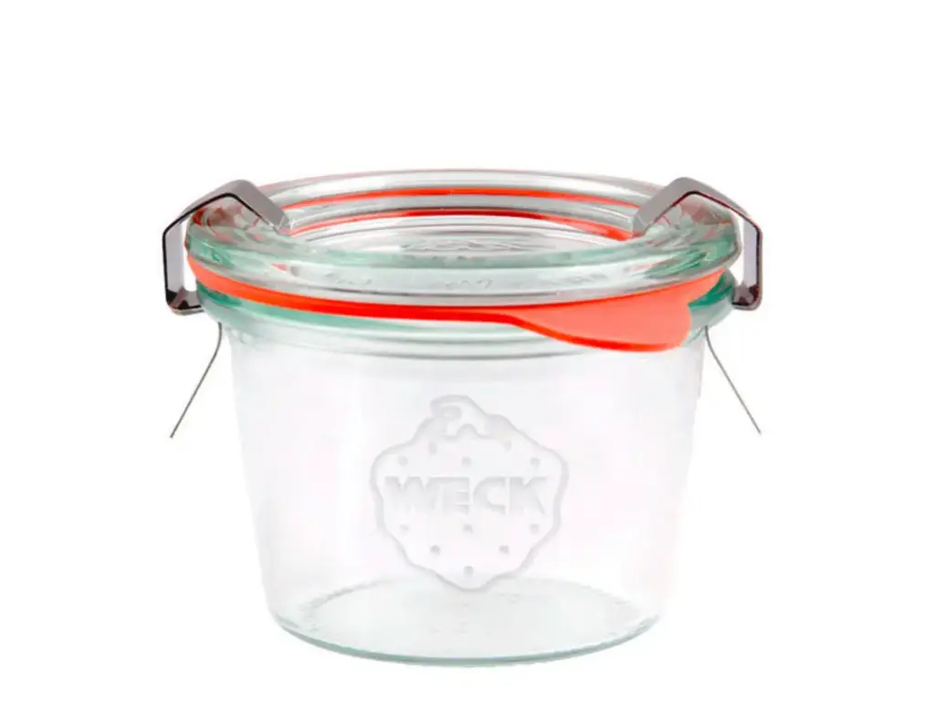Weck 80 ml konservingsburk glas typ Mini Mold med lock