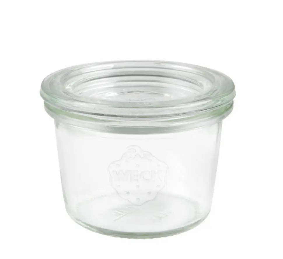 Weck 165 ml typ Mini Mold konservingsburk glas med lock (utan ring/clips)
