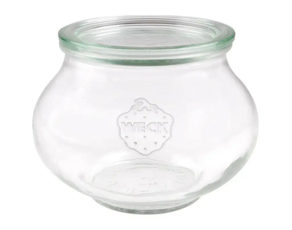 Weck 1062ml Deco-shaped preserving jar with lid (without ring/clips)