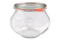 Weck 1062ml Deco-shaped preserving jar with lid
